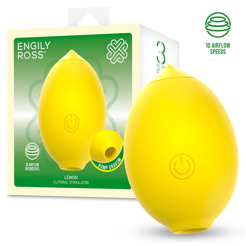 Estimulador de clitóris compacto Lemon Rush™ da Paxione com sucção, design ergonómico e acabamento em amarelo vibrante.