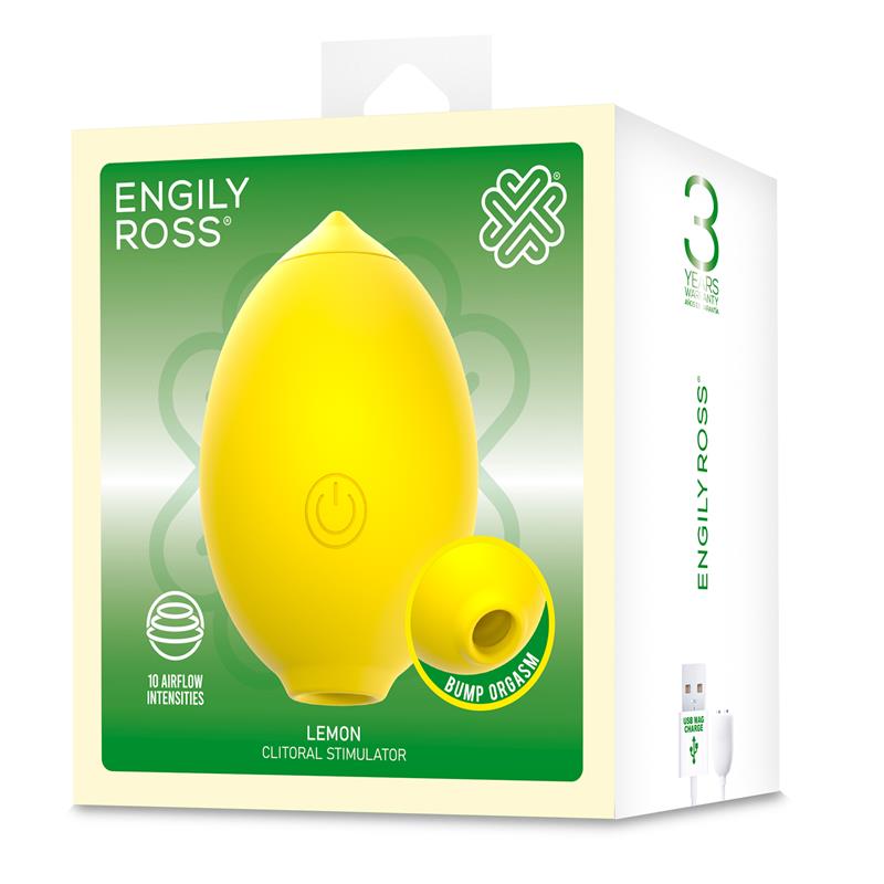 Estimulador de clitóris Lemon Rush™ da Paxione com design compacto e funcionalidade de sucção, em forma de limão.