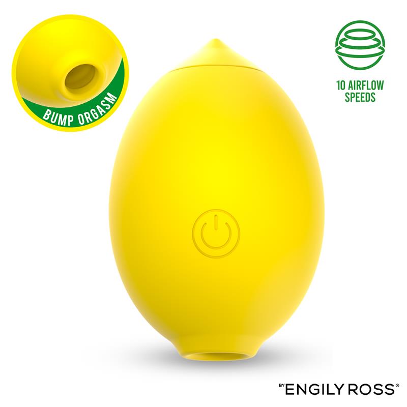 Estimulador de clitóris Lemon Rush™ da Paxione, compacto, em forma de limão, com função de sucção para prazer intenso.