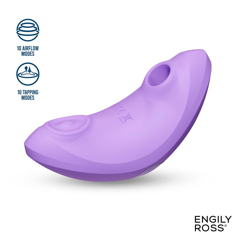 Estimulador de clitóris Luna Pulse™ da Paxione com sucção e pulsação, mostrado em detalhes com design ergonômico.