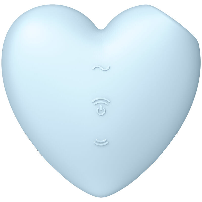 SATISFYER - CUTIE HEART PULSE STIMULATOR AND AIR VIBRATOR BLUE