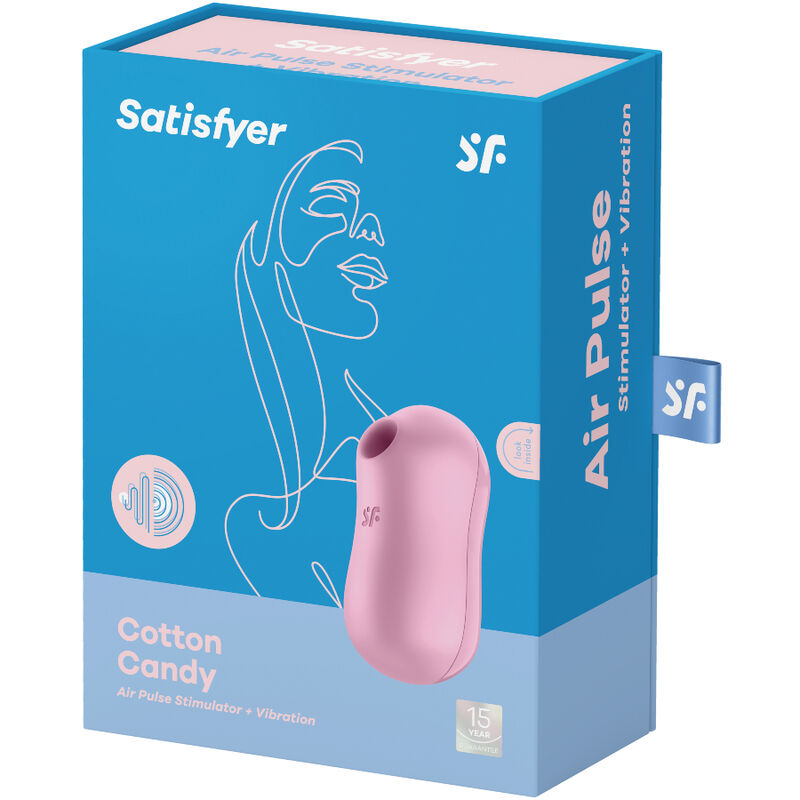 SATISFYER - COTTON CANDY LILAC AIR PULSE STIMULATOR AND VIBRATOR
