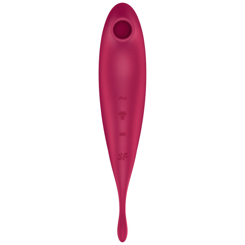 SATISFYER - TWIRLING PRO + AIR PULSE STIMULATOR AND RED VIBRATOR APP