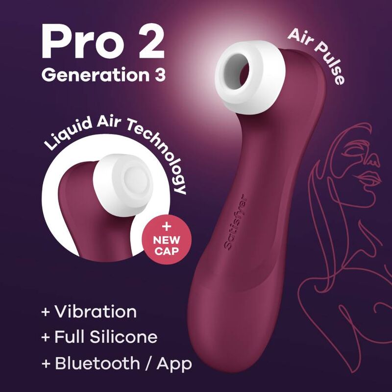 SATISFYER - PRO 2 GENERACIÓN 3 RED WINE BLUETOOTH AND APP