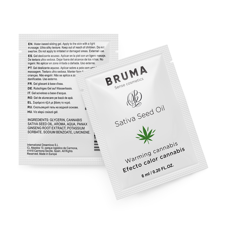 BRUMA - SATIVA SEED OIL SLIDING GEL HEATING MARIJUANA FLAVOR 6 ML