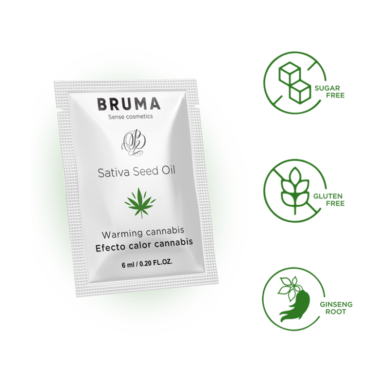 BRUMA - SATIVA SEED OIL SLIDING GEL HEATING MARIJUANA FLAVOR 6 ML