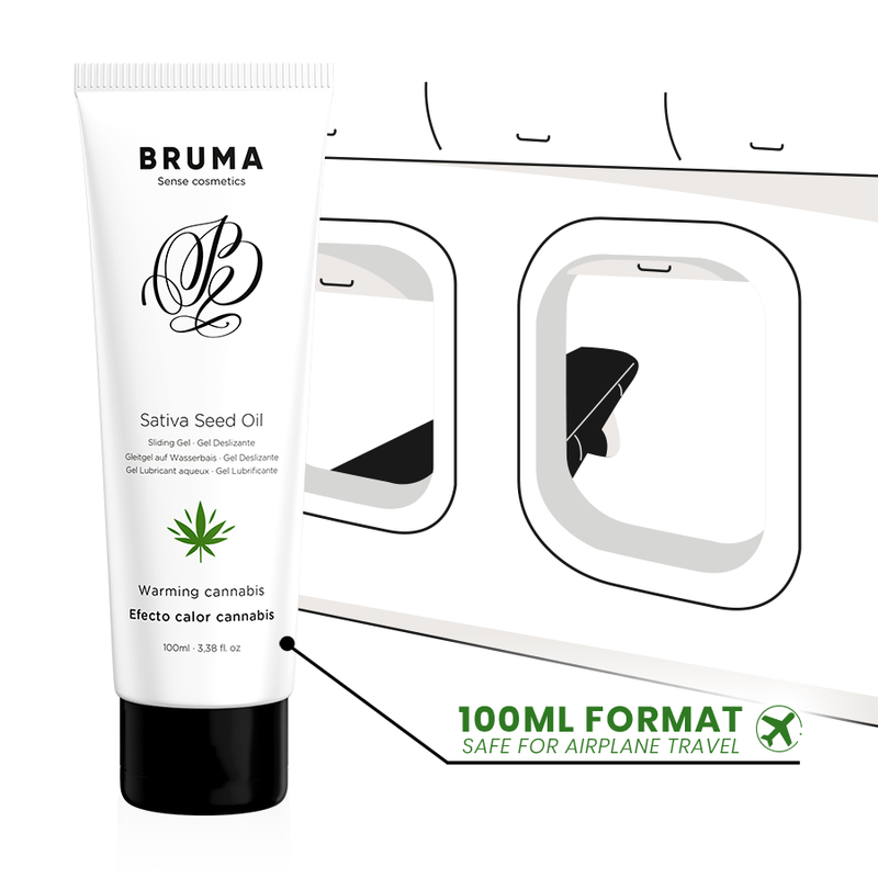 BRUMA - SATIVA SEED OIL SLIDING GEL HEATING GEL MARIJUANA FLAVOR 100 ML