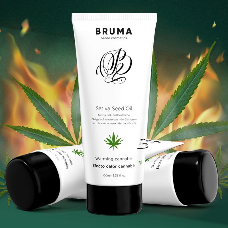 BRUMA - SATIVA SEED OIL SLIDING GEL HEATING GEL MARIJUANA FLAVOR 100 ML