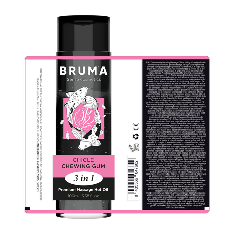 BRUMA - PREMIUM MASSAGE OIL WITH WARMING EFFECT AND GUMMY FLAVOR, 3 IN 1 - 100 ML