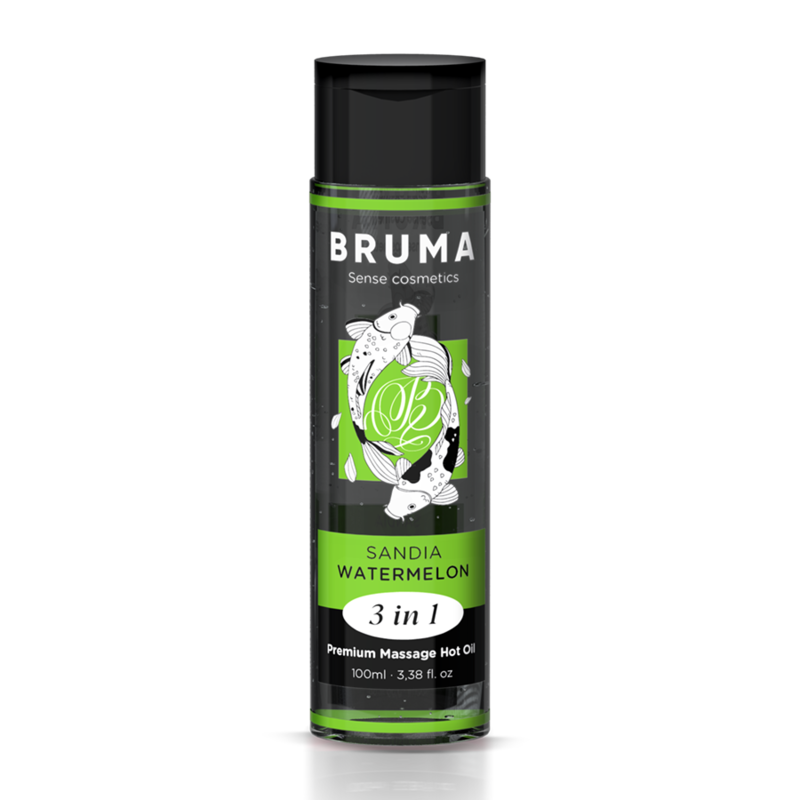 BRUMA - PREMIUM MASSAGE OIL WITH WATERMELON FLAVOR AND HEAT EFFECT, 3 IN 1 - 100 ML