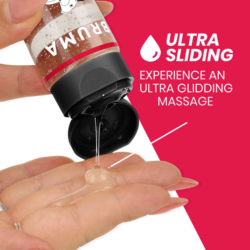 BRUMA - PREMIUM MASSAGE OIL WITH WARMING EFFECT, STRAWBERRY FLAVOR, 3 IN 1 - 100 ML