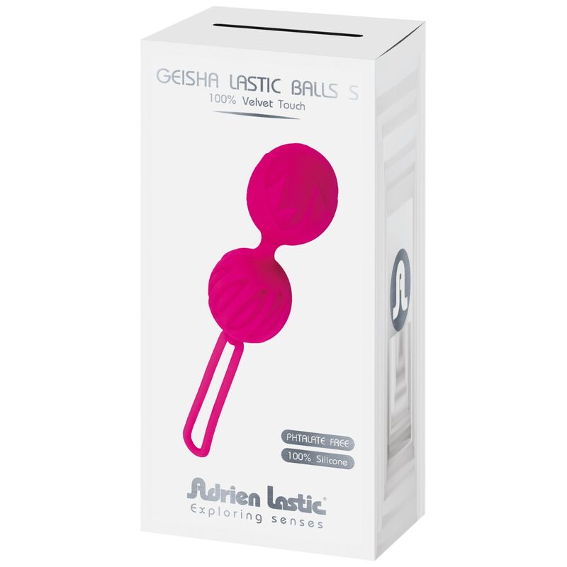 ADRIEN LASTIC - GEISHA LASTIC SILICONE BALLS, SIZE S, FUCHSIA
