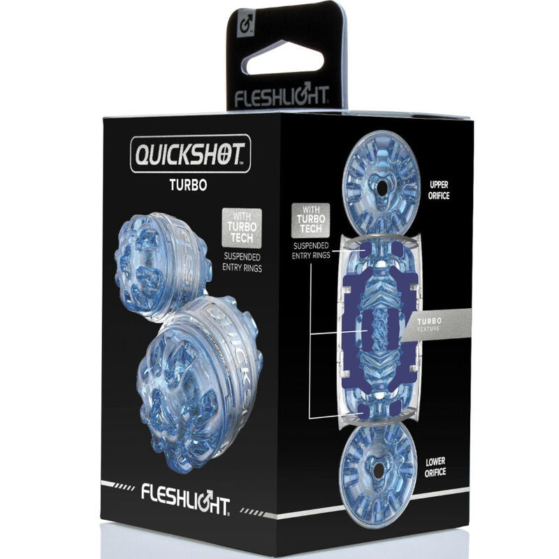 FLESHLIGHT - QUICKSHOT TURBO ICE BLUE MASTURBATOR