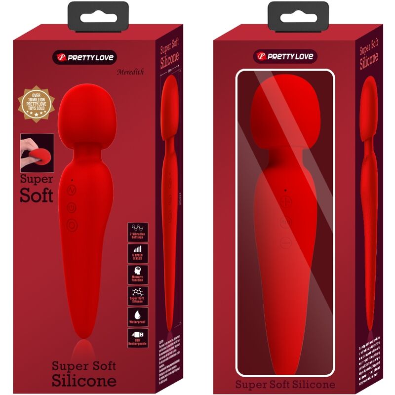 PRETTY LOVE - MAREDITH MASSAGER 12 VIBRATION MODES RED