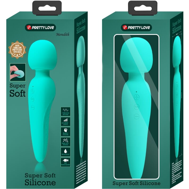 PRETTY LOVE - MAREDITH MASSAGER 12 VIBRATION MODES AQUA GREEN