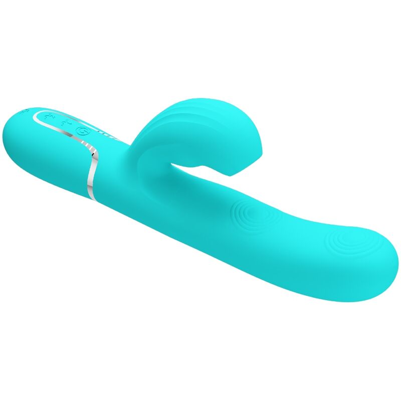 PRETTY LOVE - PERLITA MULTIFUNCTIONAL 3 IN 1 G-SPOT VIBRATOR AQUA GREEN