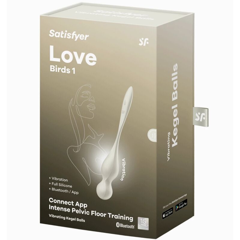 SATISFYER - LOVE BIRDS WHITE VIBRATING KEGEL BALLS