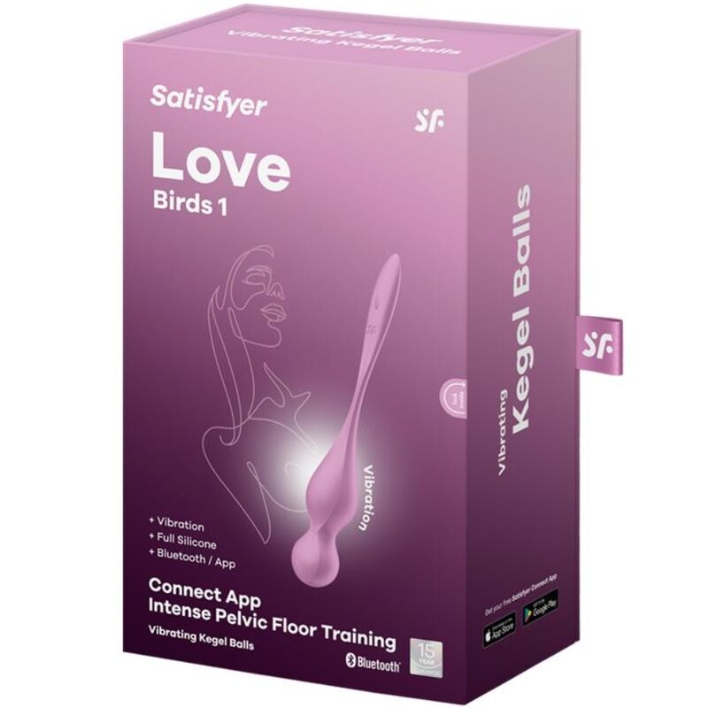 SATISFYER - LOVE BIRDS PINK VIBRANT KEGEL BALLS