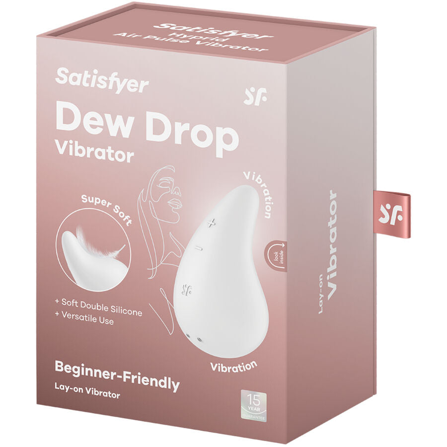 SATISFYER - WHITE LAY-ON DEW DROP VIBRATOR
