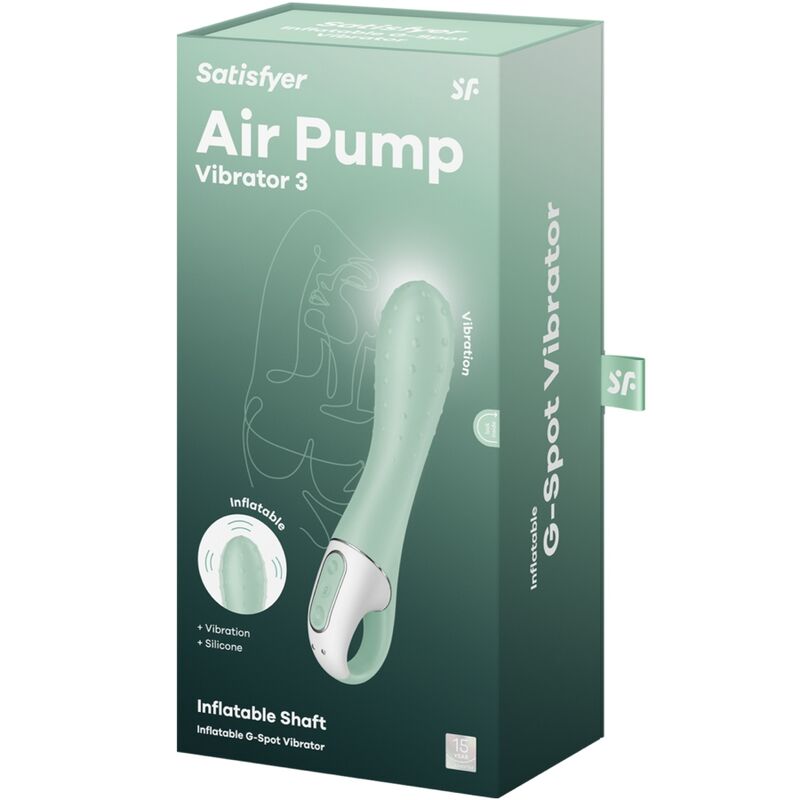 SATISFYER - AIR PUMP VIBRATOR 3 G-SPOT INFLATABLE MINT