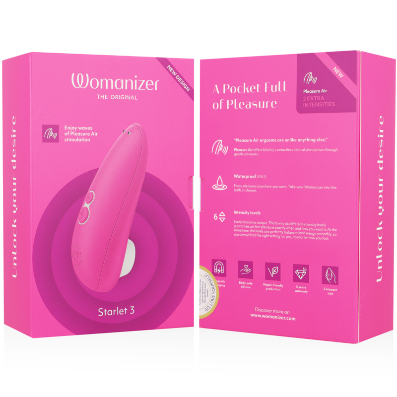 WOMANIZER - STARLET 3 CLITORIAL STIMULATOR PINK
