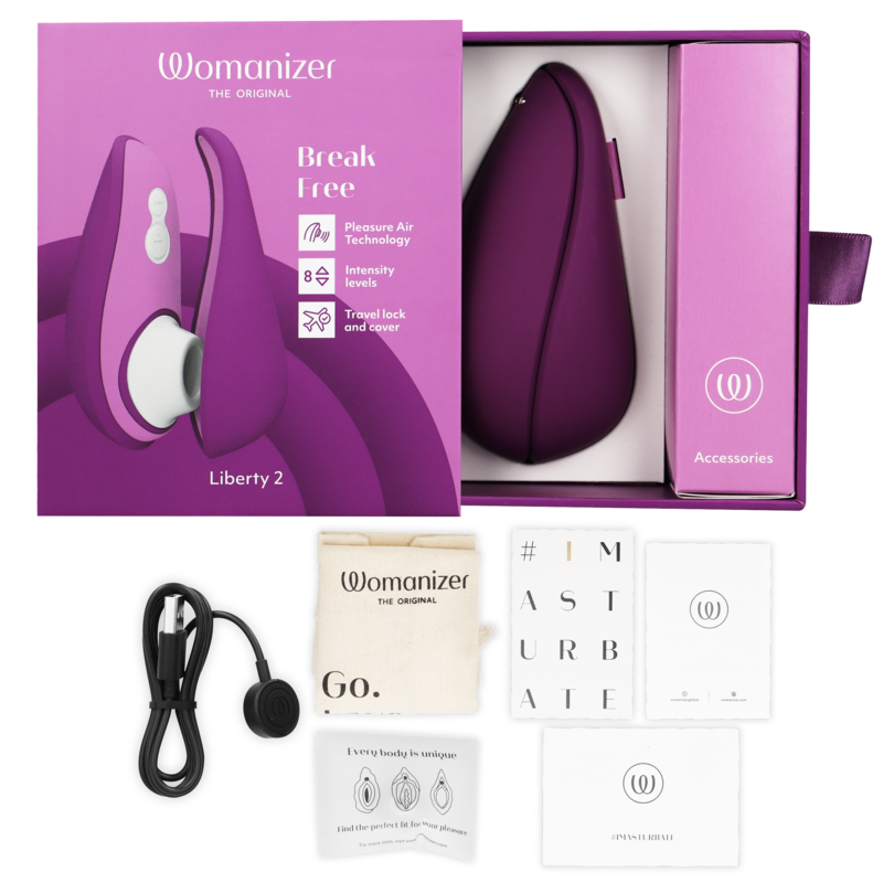 WOMANIZER - LIBERTY 2 ESTIMULADOR DE CLITÓRIS E SUCÇÃO VIOLETA