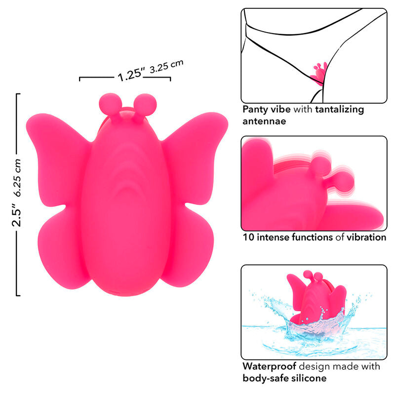 CALEXOTICS - NEON VIBES FLUTTER VIBE STIMULATOR 10 VIBRATIONS PINK