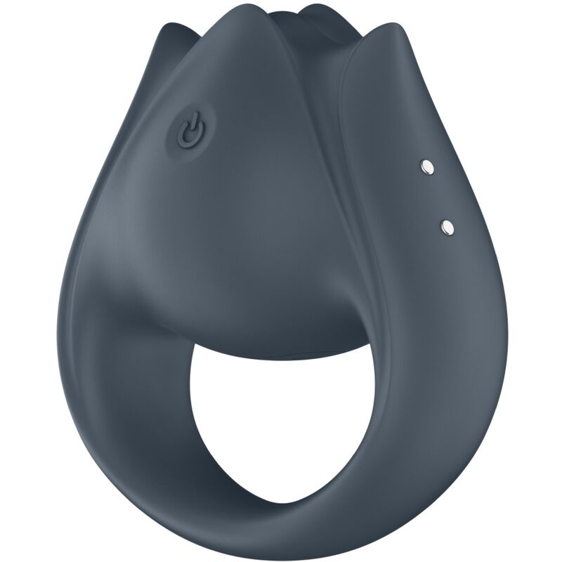 SATISFYER - PERFECT PAIR 2 MULTIVIBRATING 2 IN 1 PENIS RING AND FINGER STIMULATOR GRAY