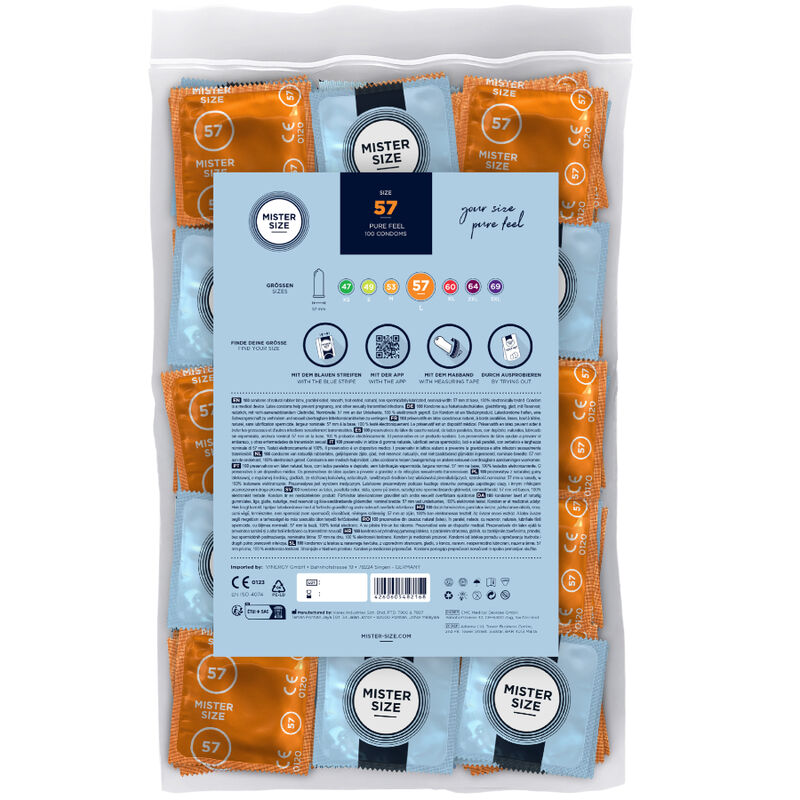 MISTER SIZE - CONDOM SIZE G 57 MM (100 UNITS)