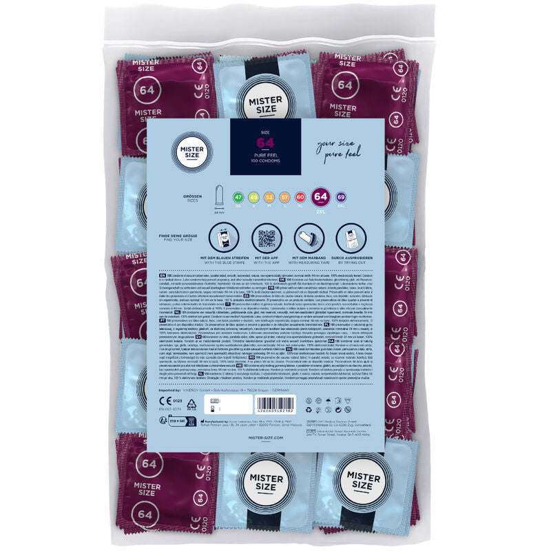 MISTER SIZE - XXL SIZE CONDOMS 64 MM (100 UNITS)