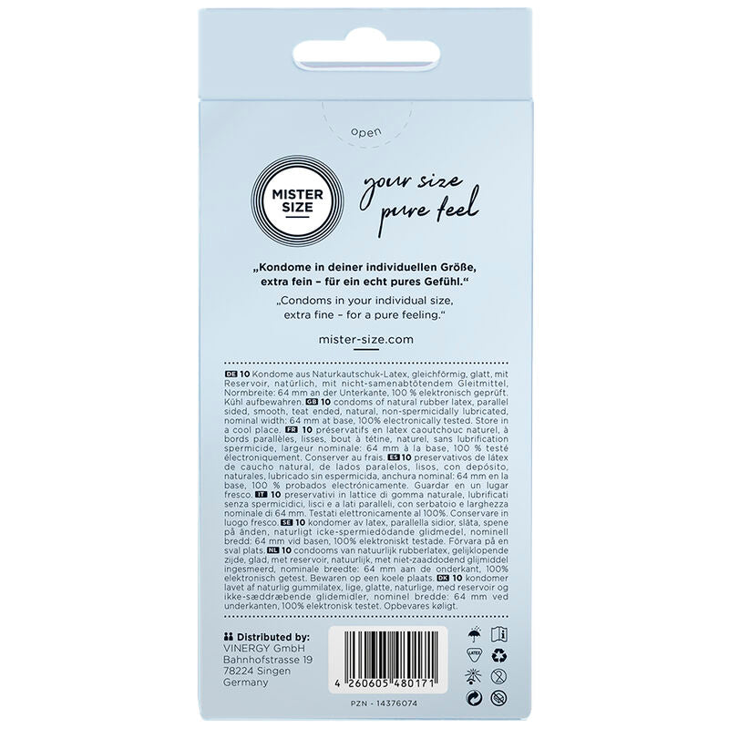 MISTER SIZE - XXL SIZE CONDOMS 64 MM (10 UNITS)