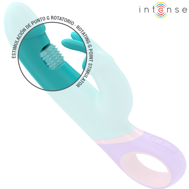 INTENSE - MONICA RABBIT VIBRATOR WITH ROTATING BLUE G-SPOT STIMULATOR