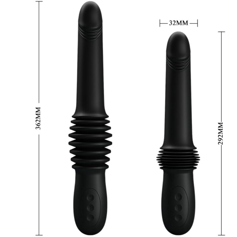 PRETTY LOVE - VIBRADOR PAZUZU 3 MODOS DE IMPULSO PRETO
