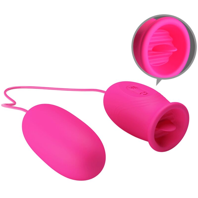 PRETTY LOVE - DAISY VIBRATING EGG + PINK CLITORIS STIMULATING TONGUE