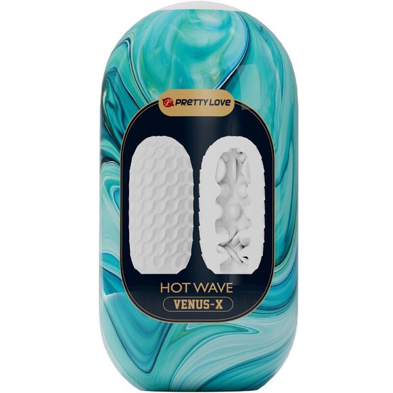 PRETTY LOVE - HOT WAVE WHITE SILICONE MALE MASTURBATOR