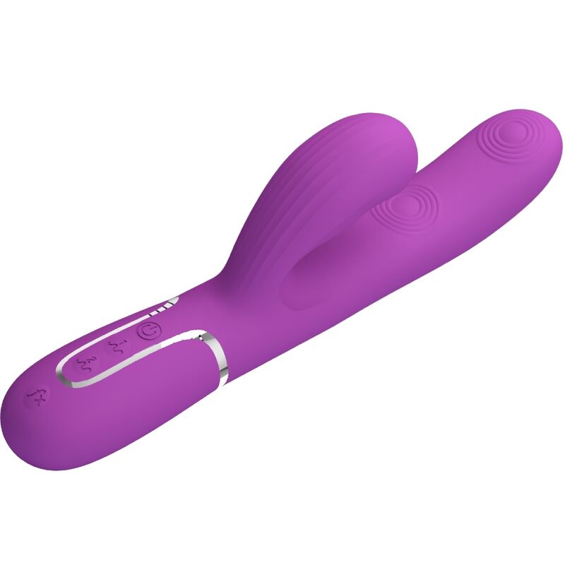 PRETTY LOVE - PERLITA 3 IN 1 MULTIFUNCTIONAL PURPLE VIBRATING RABBIT
