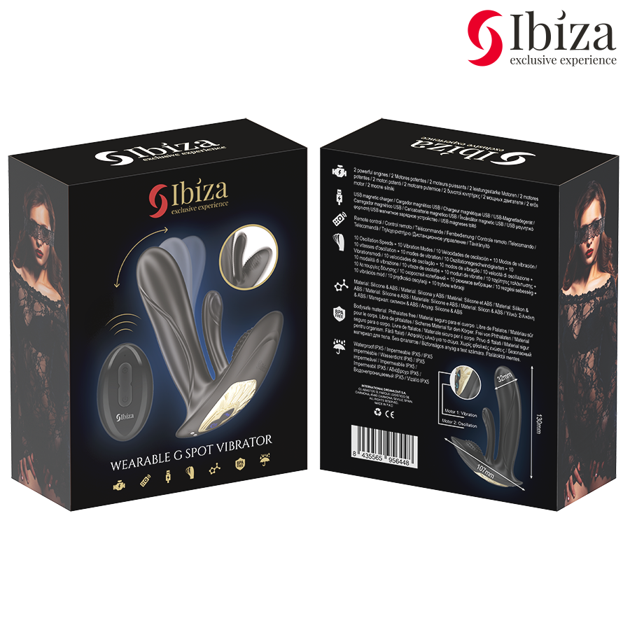 IBIZA - WEARABLE VIBRATOR WITH CLITORAL SPOT STIMULATION AND REMOTE CONTROL
