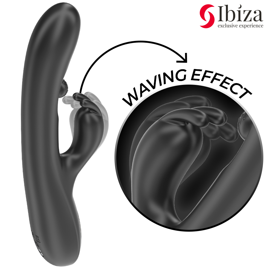 IBIZA - POWERFUL RABBIT VIBRATOR WITH ROLLING MASSAGING PEARL