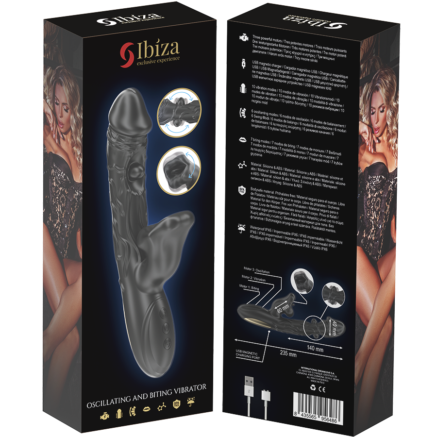 IBIZA - CLITORAL VIBRATOR AND STIMULATOR WITH BITING AND ROTATING EFFECT