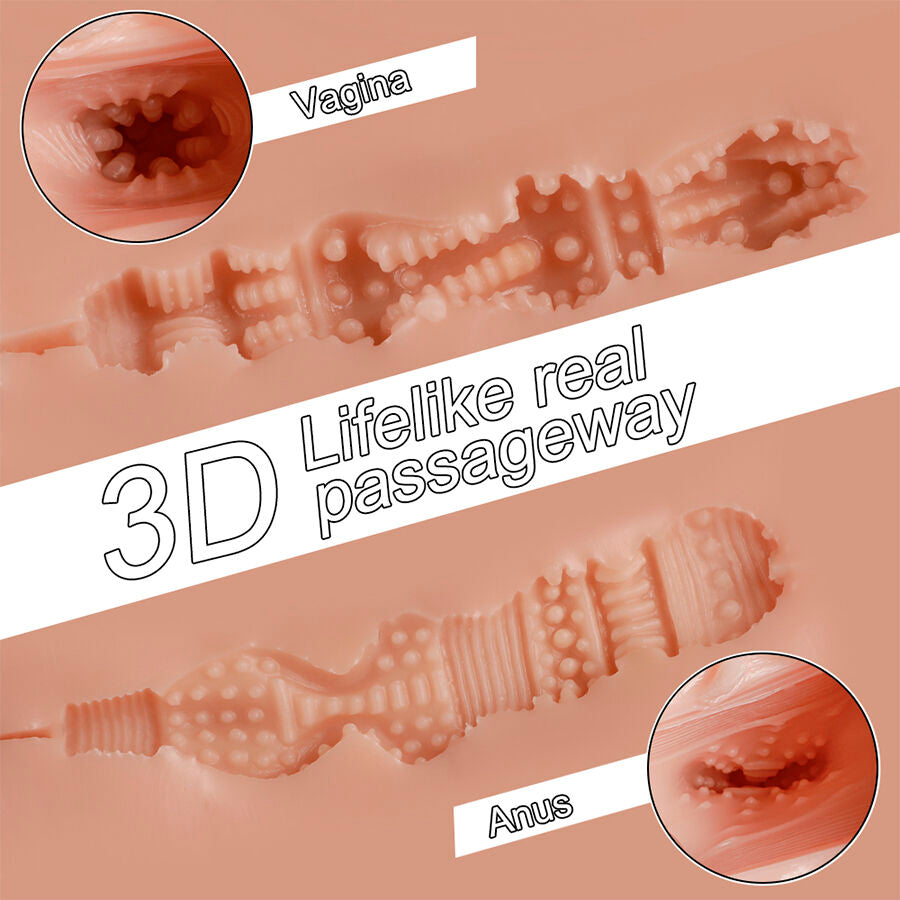 XISE - TRACY REALISTIC VIBRATORY MULTI-POSITION VAGINA AND ANUS MASTURBATOR