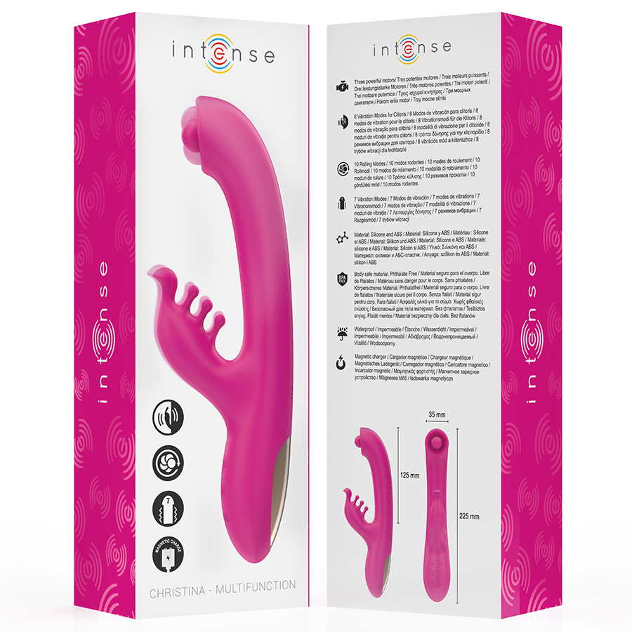 INTENSE - CHRISTINA MULTIFUNCIONAL RABBIT VIBRADOR 22,5 CM ROSA