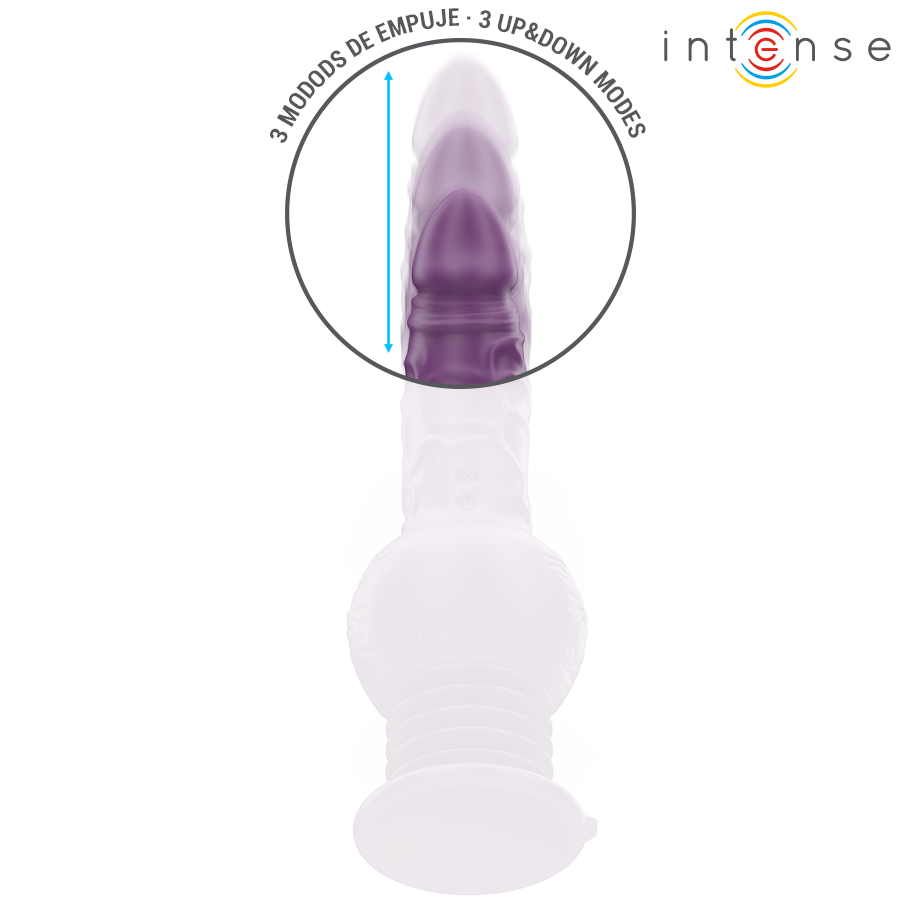 INTENSE - MULTIFUNCTIONAL TATUM VIBRATOR WITH UP AND DOWN VIBRATION 24 CM PURPLE