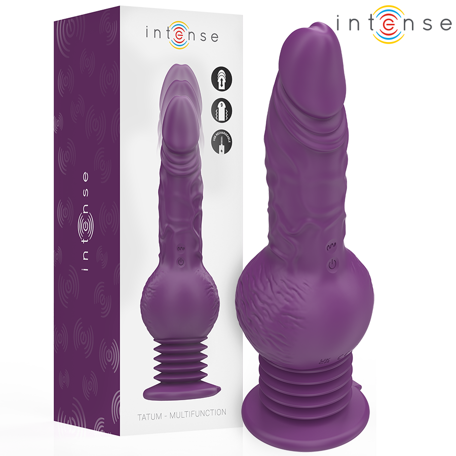 INTENSE - MULTIFUNCTIONAL TATUM VIBRATOR WITH UP AND DOWN VIBRATION 24 CM PURPLE