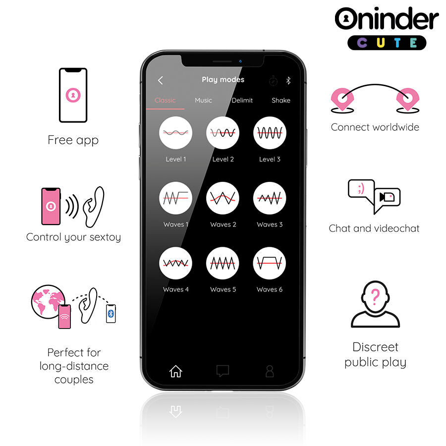 ONINDER CUTE - LOVE BUNNY VIBRATOR FOR CLITORIS SPOT - FREE WORLDWIDE APP