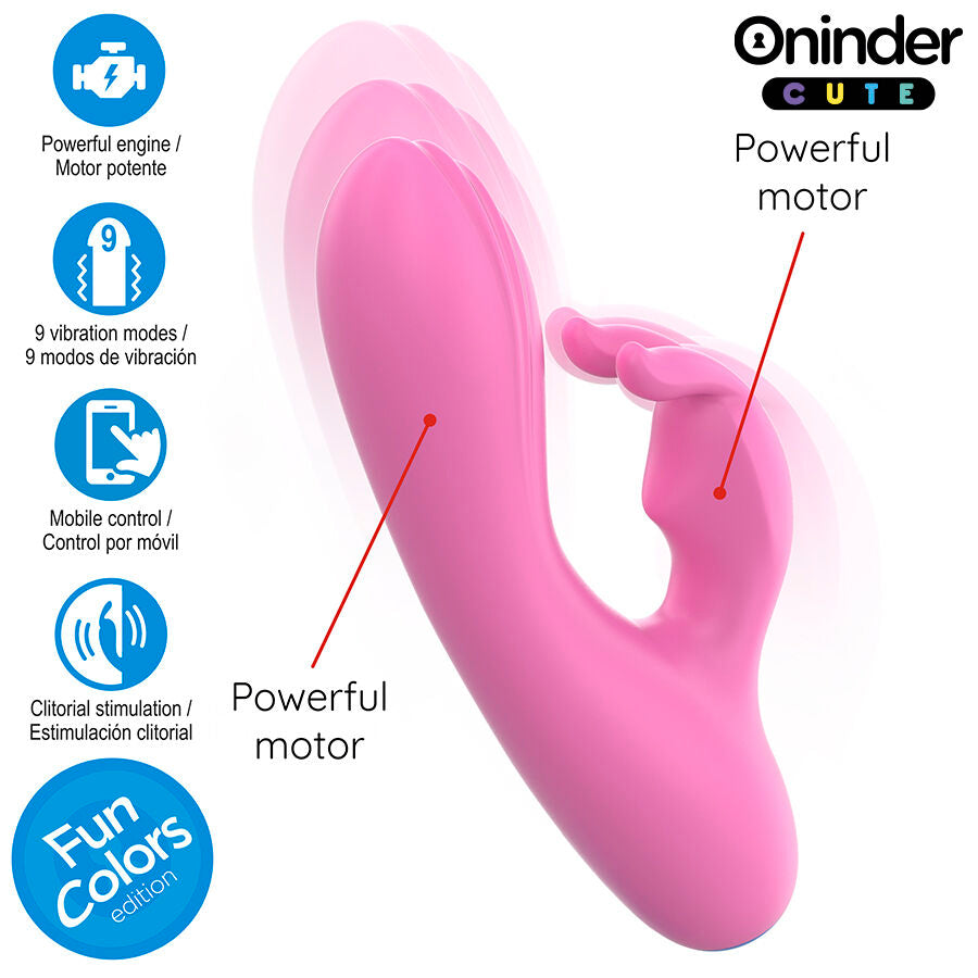 ONINDER CUTE - LOVE BUNNY VIBRATOR FOR CLITORIS SPOT - FREE WORLDWIDE APP