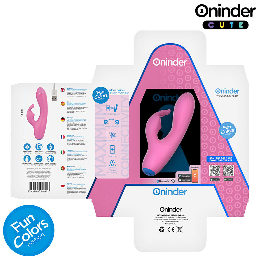 ONINDER CUTE - LOVE BUNNY VIBRATOR FOR CLITORIS SPOT - FREE WORLDWIDE APP