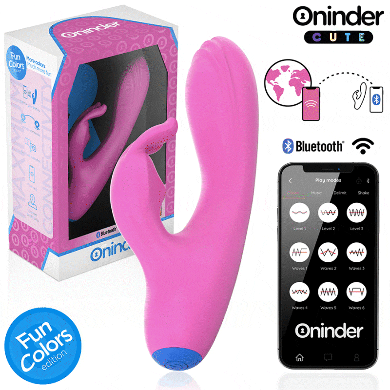ONINDER CUTE - LOVE BUNNY VIBRATOR FOR CLITORIS SPOT - FREE WORLDWIDE APP