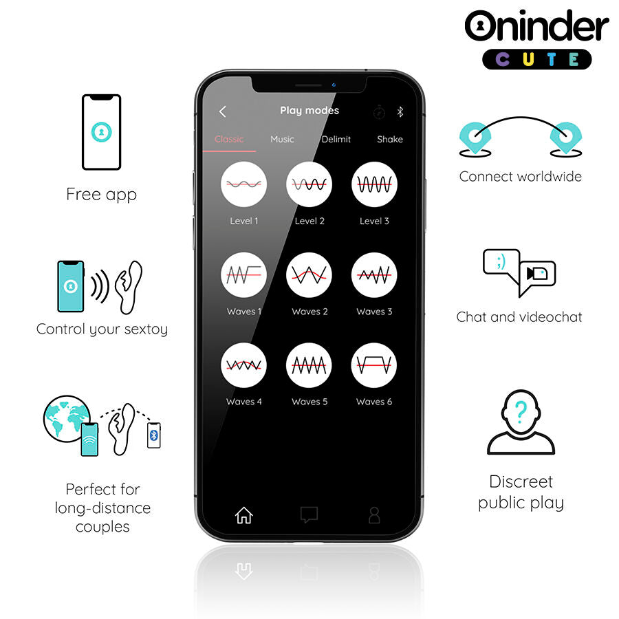 ONINDER CUTE - LOVE BUNNY VIBRATOR CLITORISM G-SPOT - FREE WORLDWIDE APP