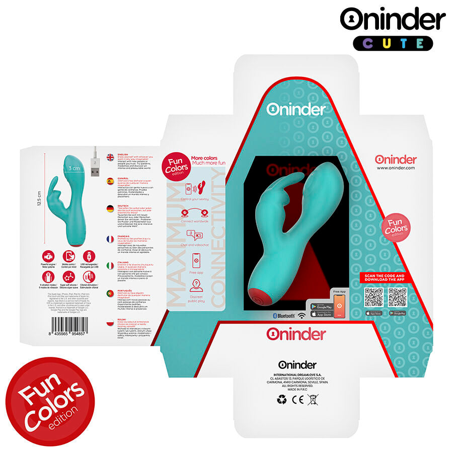 ONINDER CUTE - LOVE BUNNY VIBRATOR CLITORISM G-SPOT - FREE WORLDWIDE APP