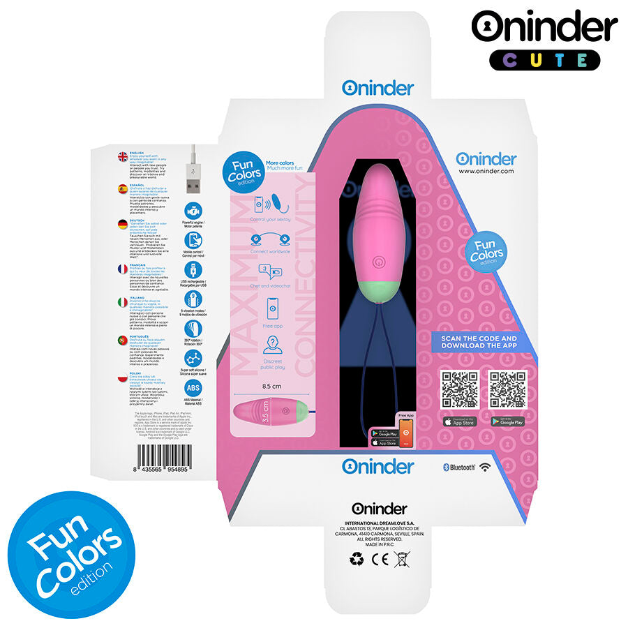 ONINDER CUTE - LOVE PLEASURE 360 SILICONE VIBRO-ROTAT EGG - FREE WORLDWIDE APP